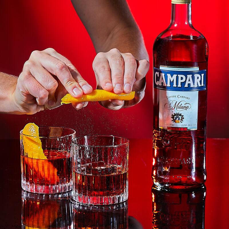 Image of Campari Negroni cocktail